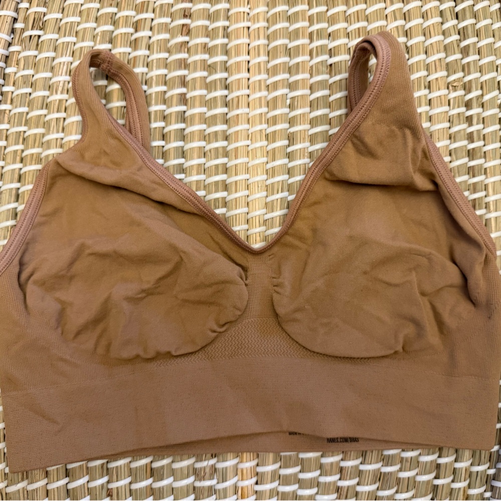 Hanes Tan Knit Lounger Bra